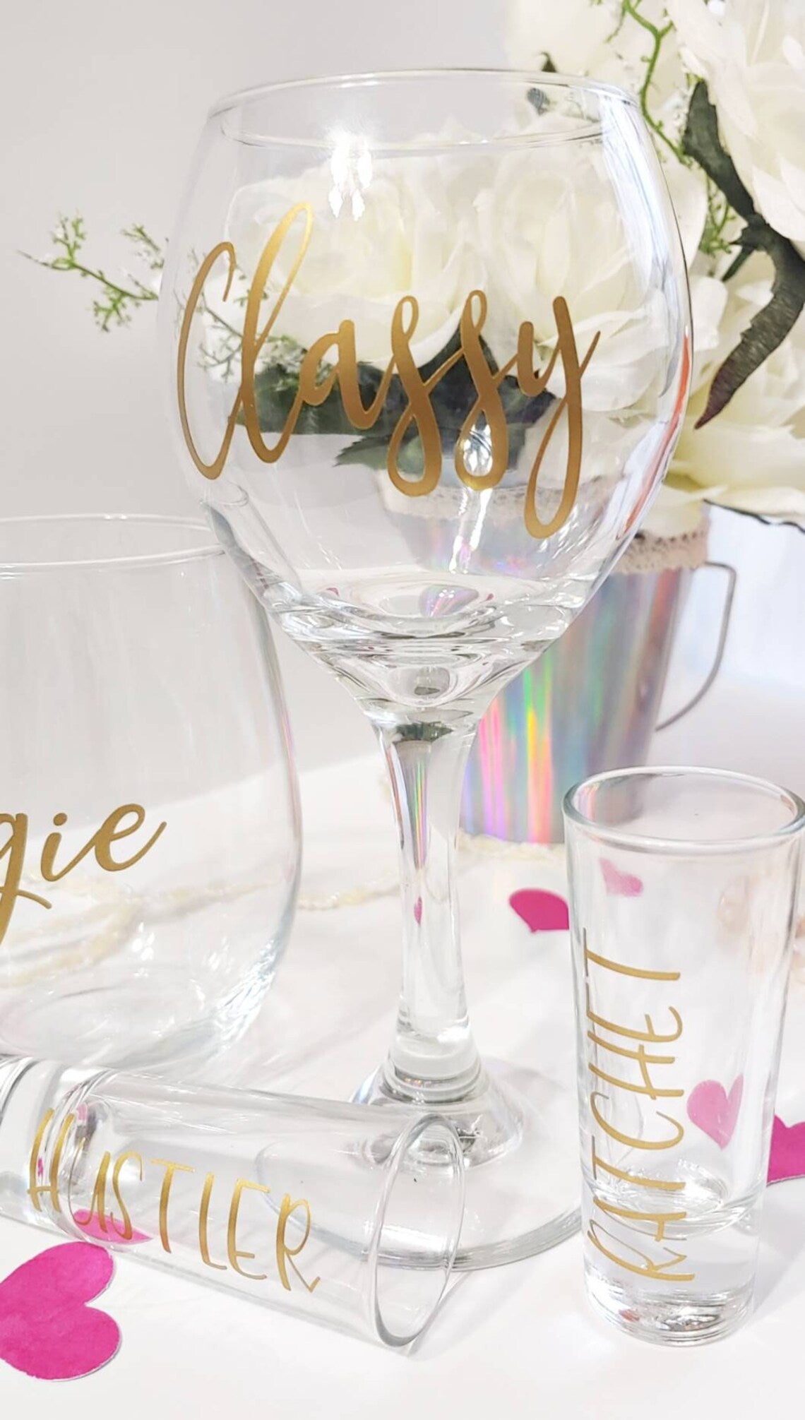 Classy, Bougie, Ratchet, Savage Drinkware Gift Set