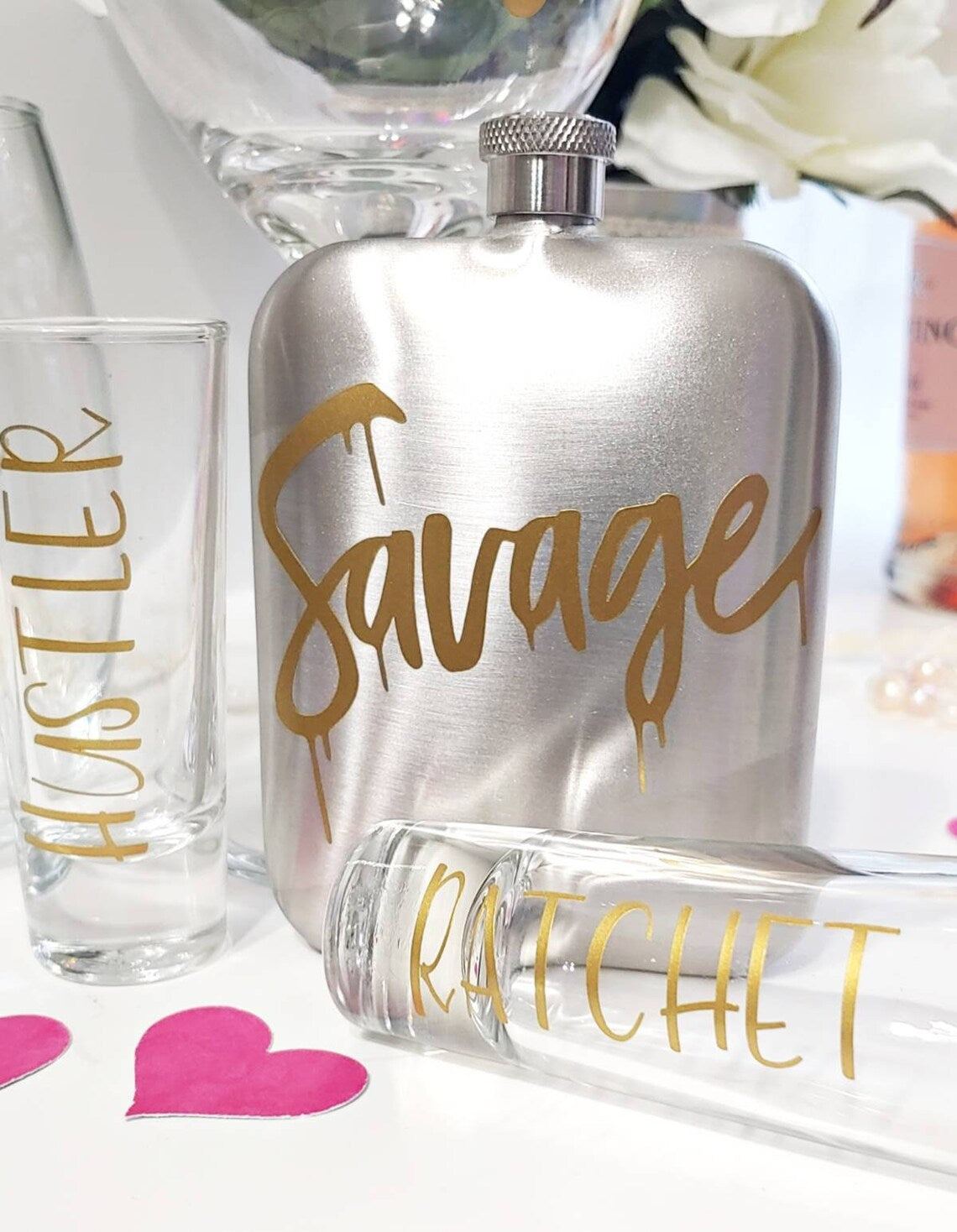 Classy, Bougie, Ratchet, Savage Drinkware Gift Set