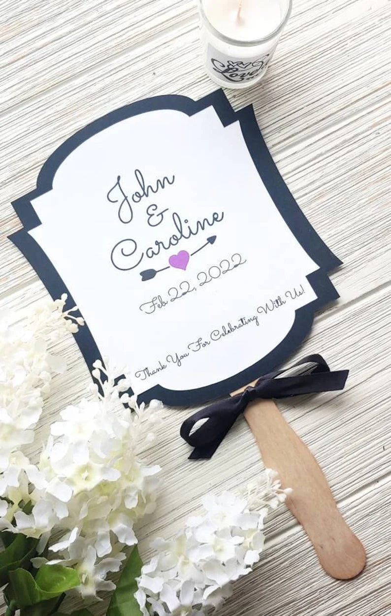 Personalized Wedding Fans