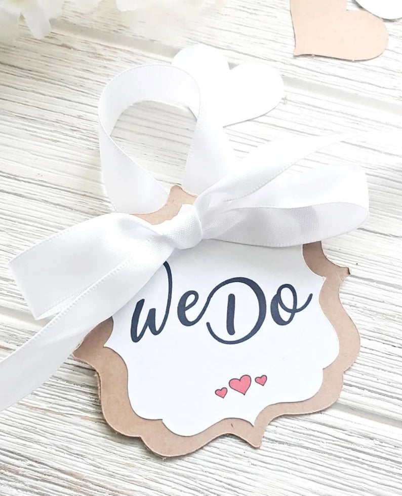 Wedding Bottle Hangers "We Do"