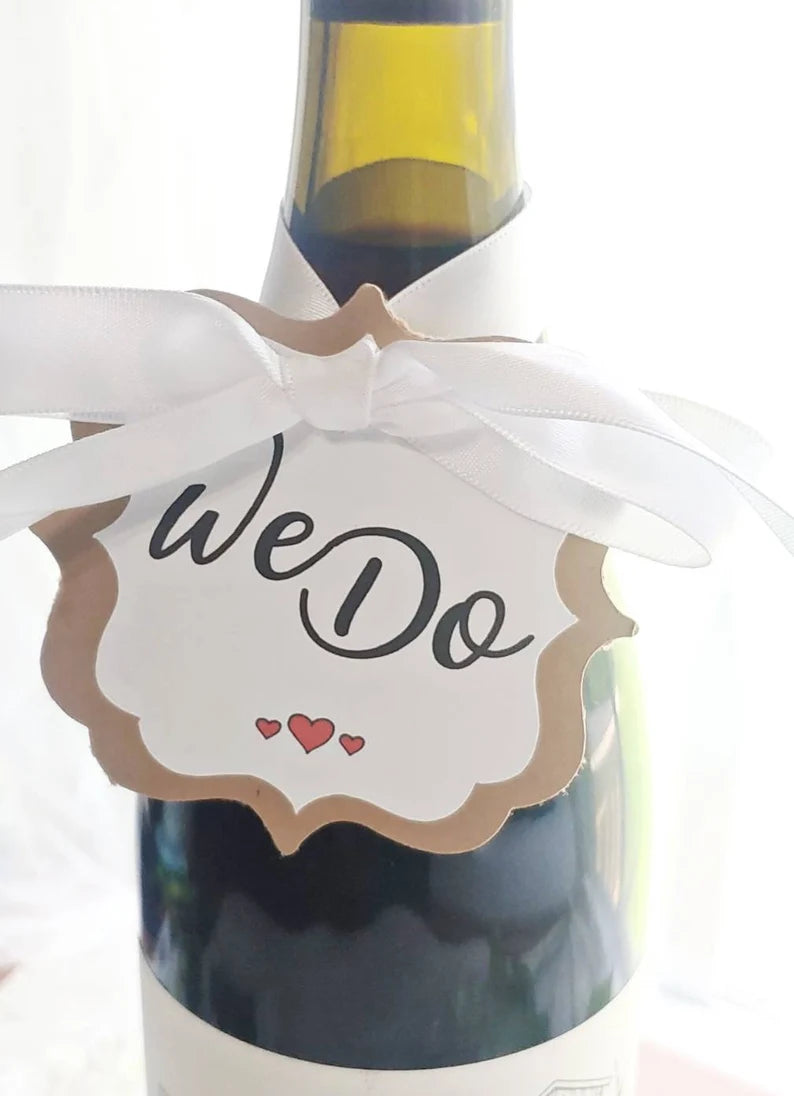 Wedding Bottle Hangers "We Do"