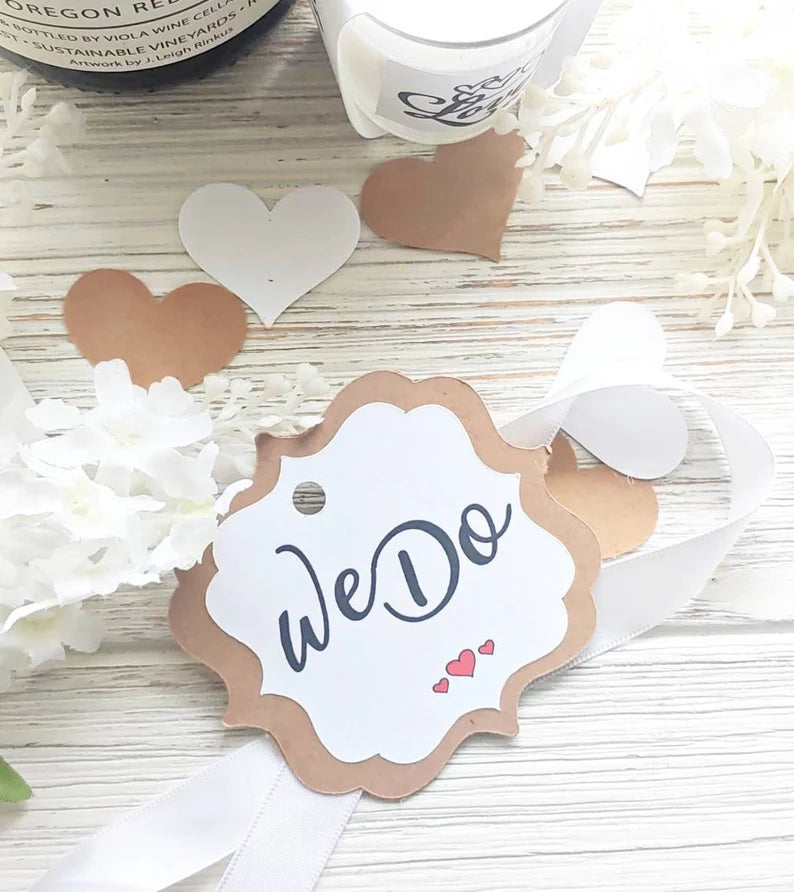 Wedding Bottle Hangers "We Do"